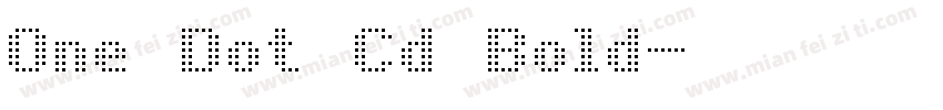One Dot Cd Bold字体转换
